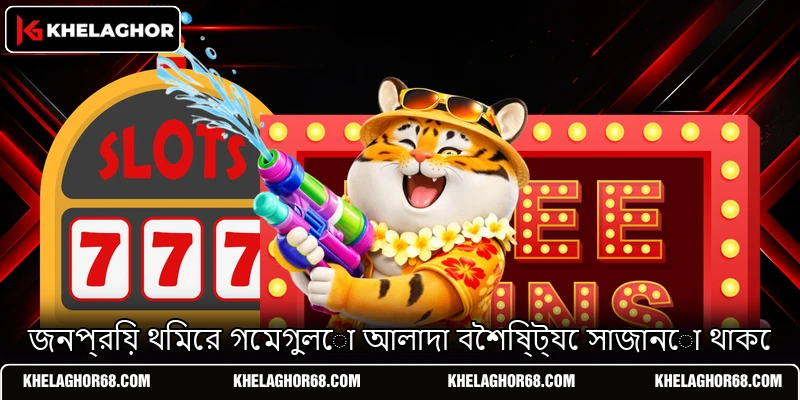জনপ্রিয় থিমের গেমগুলো আলাদা বৈশিষ্ট্যে সাজানো থাকে জনপ্রিয় থিমের গেমগুলো আলাদা বৈশিষ্ট্যে সাজানো থাকে