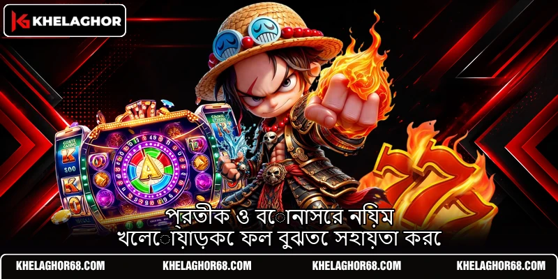 প্রতীক ও বোনাসের নিয়ম খেলোয়াড়কে ফল বুঝতে সহায়তা করে