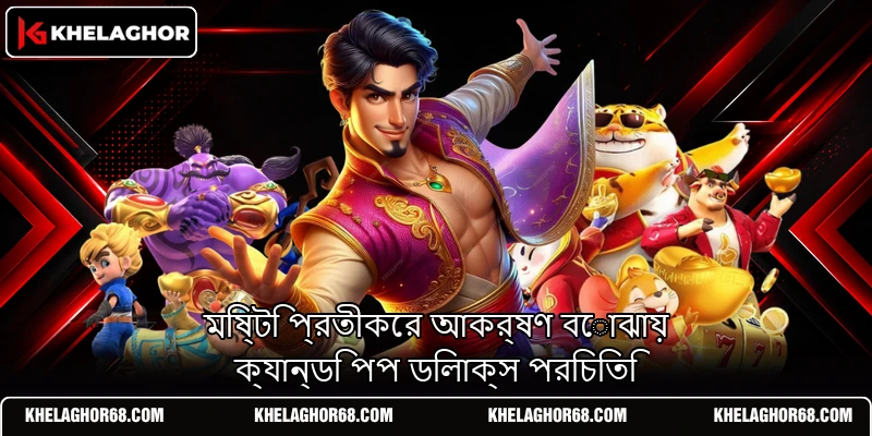মিষ্টি প্রতীকের আকর্ষণ বোঝায় ক্যান্ডি পপ ডিলাক্স পরিচিতি